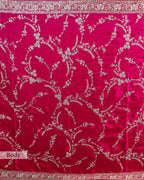 FUSCHIA PINK ZARDOZI SILK SAREE