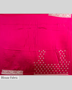 FUSCHIA PINK ZARDOZI SILK SAREE