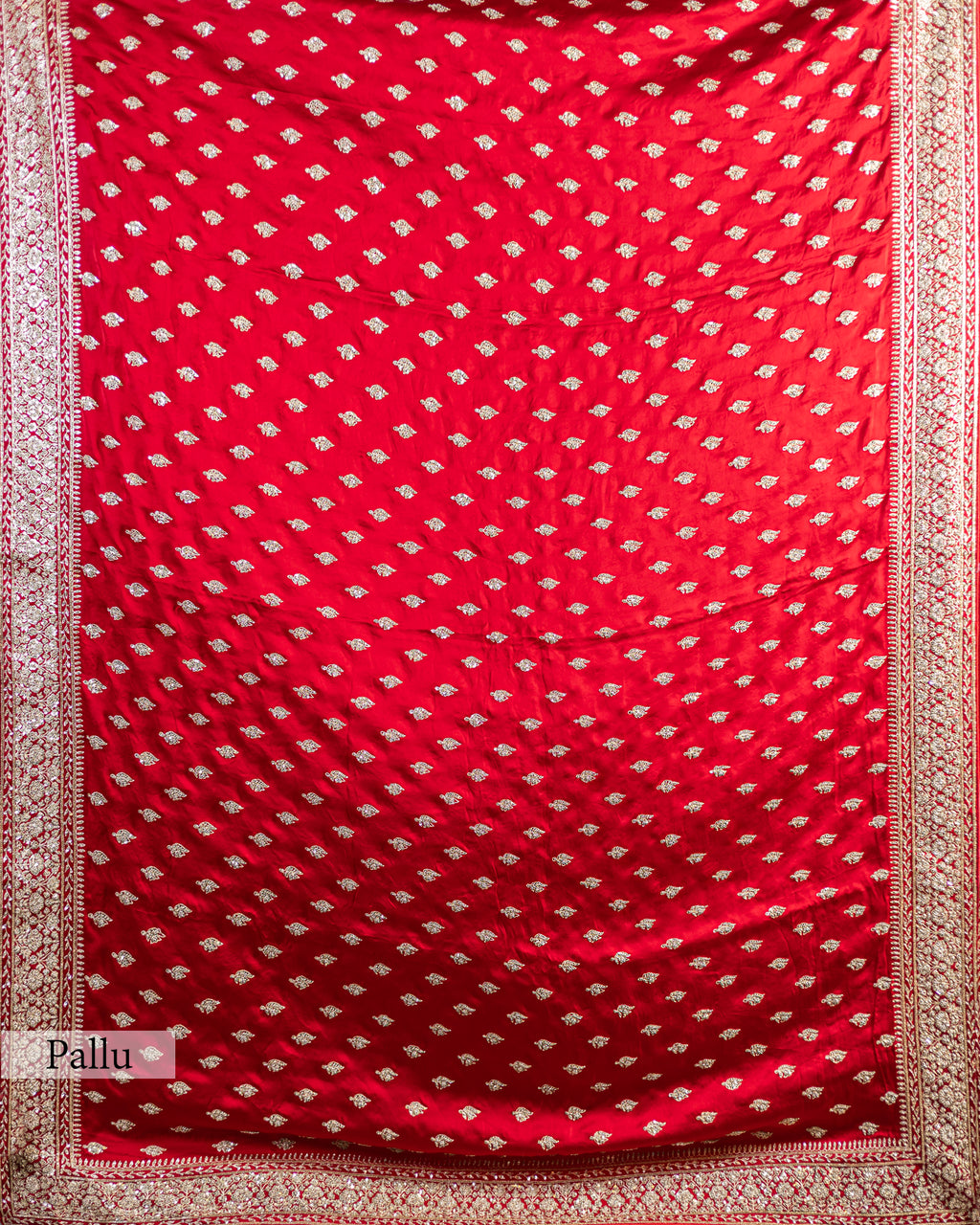 RED EMBROIDERED SOFT SILK SAREE