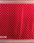 RED EMBROIDERED SOFT SILK SAREE
