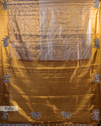 DUAL TONE CHAMPAGNE-GOLD KANJEEVARAM SILK SAREE