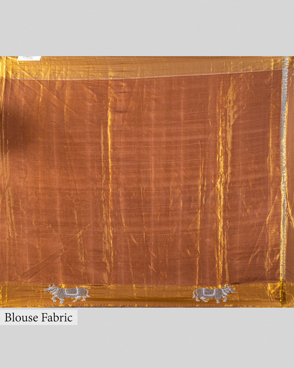 DUAL TONE CHAMPAGNE-GOLD KANJEEVARAM SILK SAREE