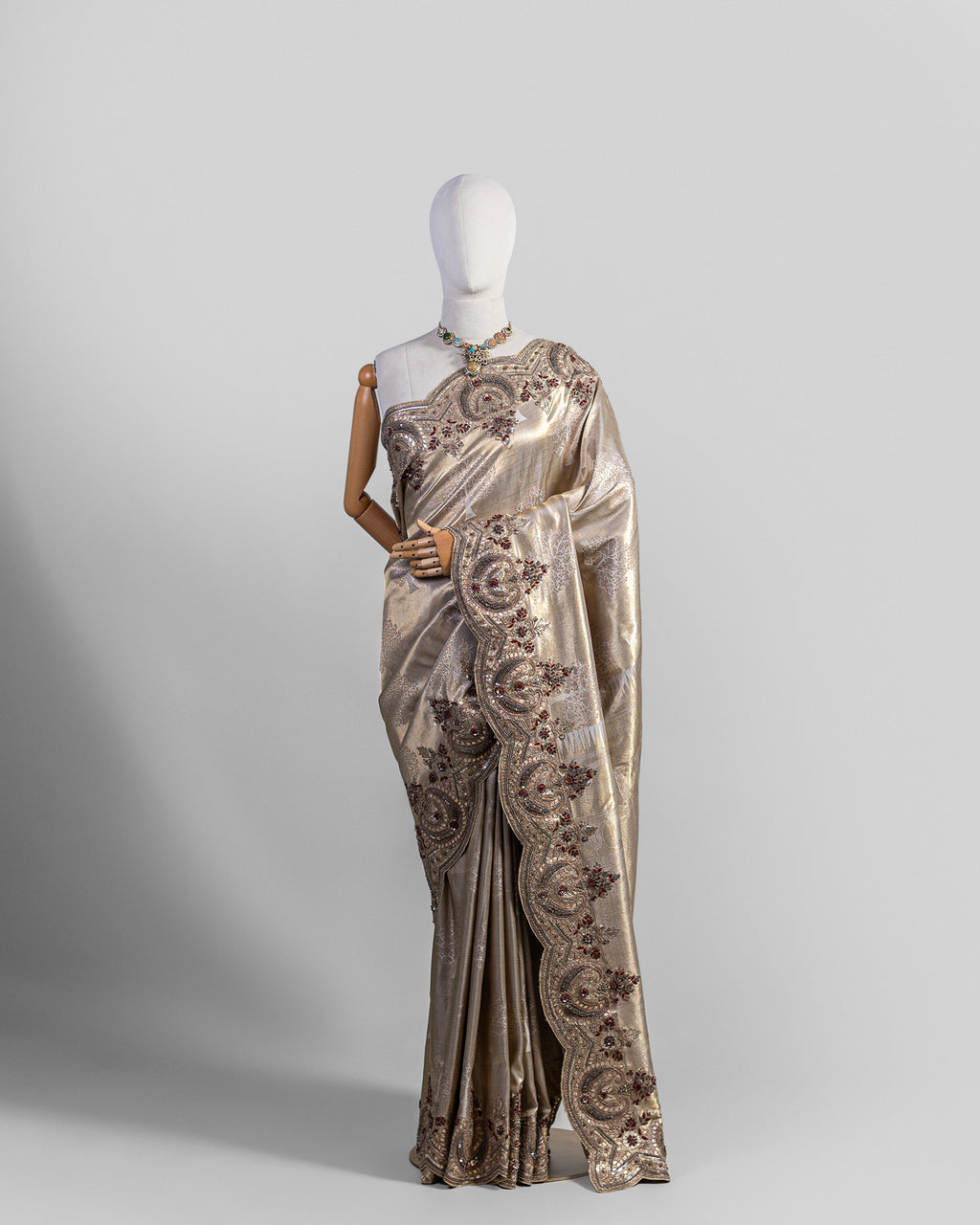 METALLIC GOLD KANJEEVARAM SILK SAREE