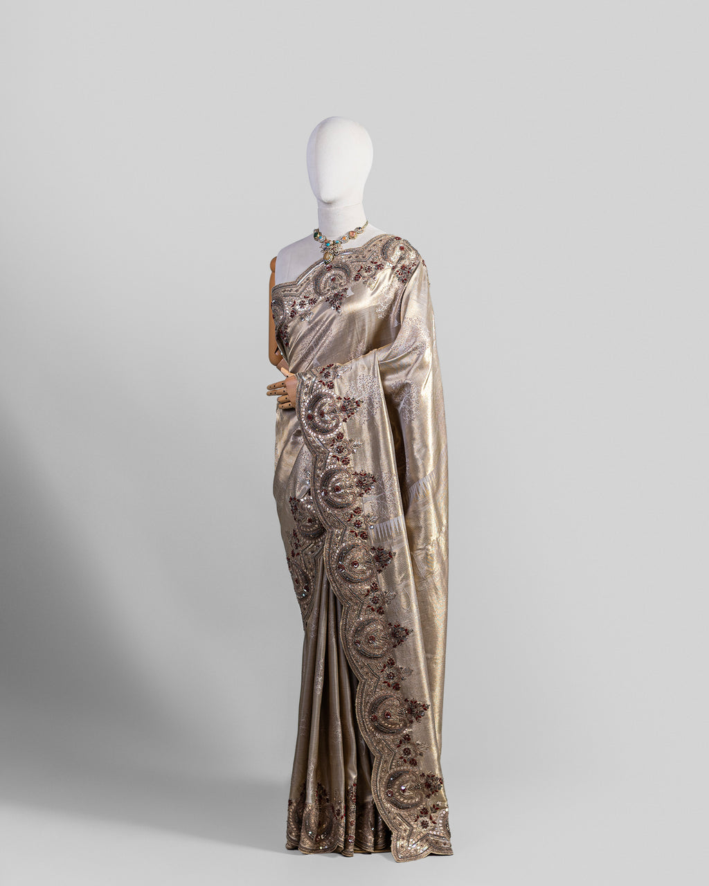 METALLIC GOLD KANJEEVARAM SILK SAREE