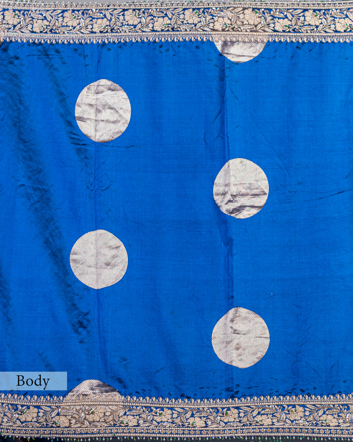 ELECTRIC BLUE EMBROIDERED SOFT SILK SAREE