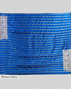 ELECTRIC BLUE EMBROIDERED SOFT SILK SAREE