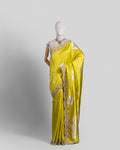 GRASS GREEN EMBROIDERED SOFT SILK SAREE
