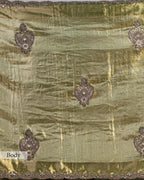 METALLIC OLIVE-GOLD KANJEEVARAM TISSUE SILK SAREE
