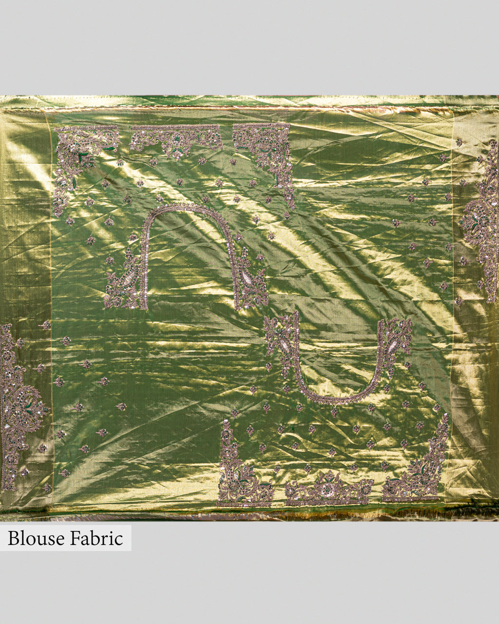 METALLIC OLIVE-GOLD KANJEEVARAM TISSUE SILK SAREE