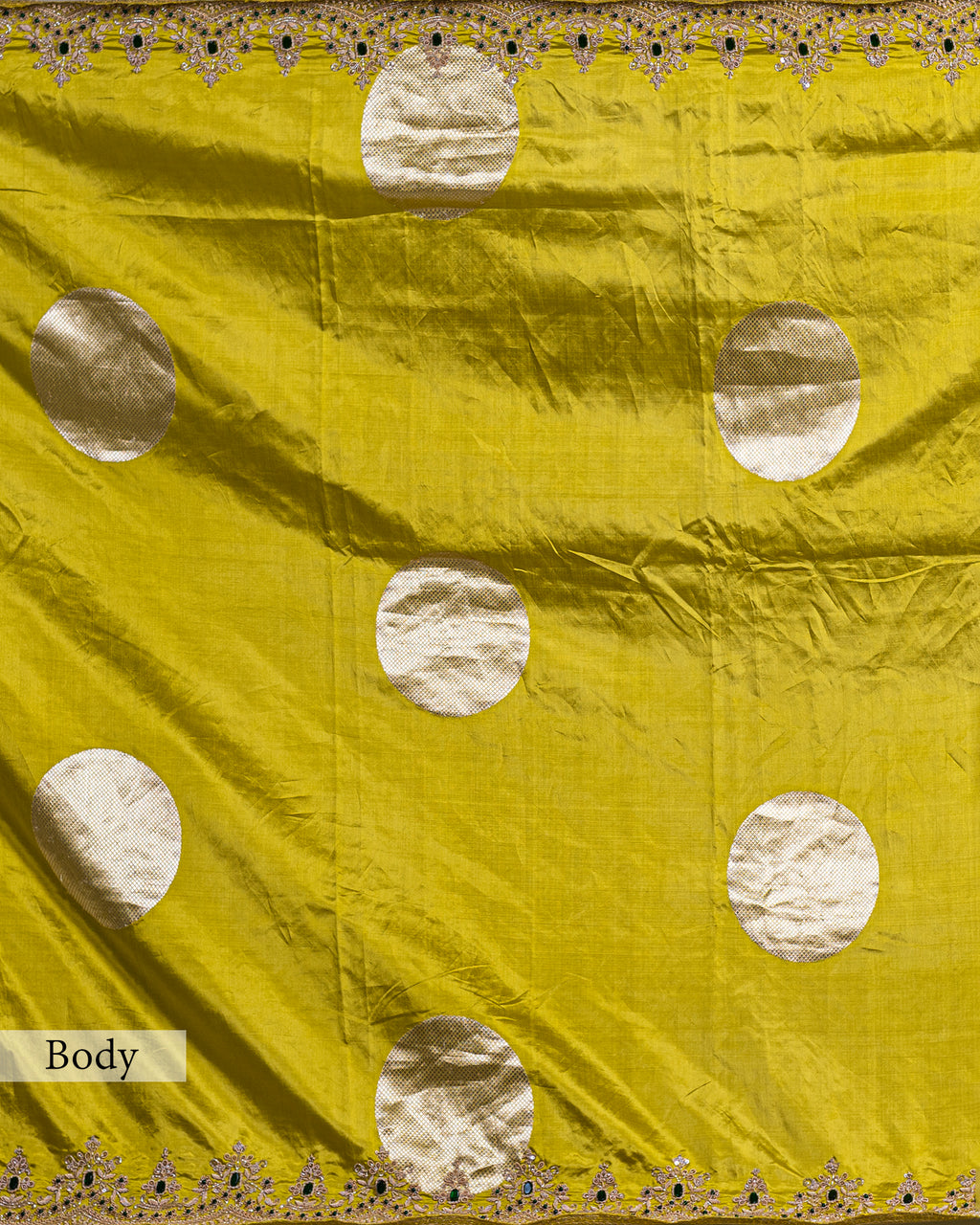 GRASS GREEN EMBROIDERED SOFT SILK SAREE