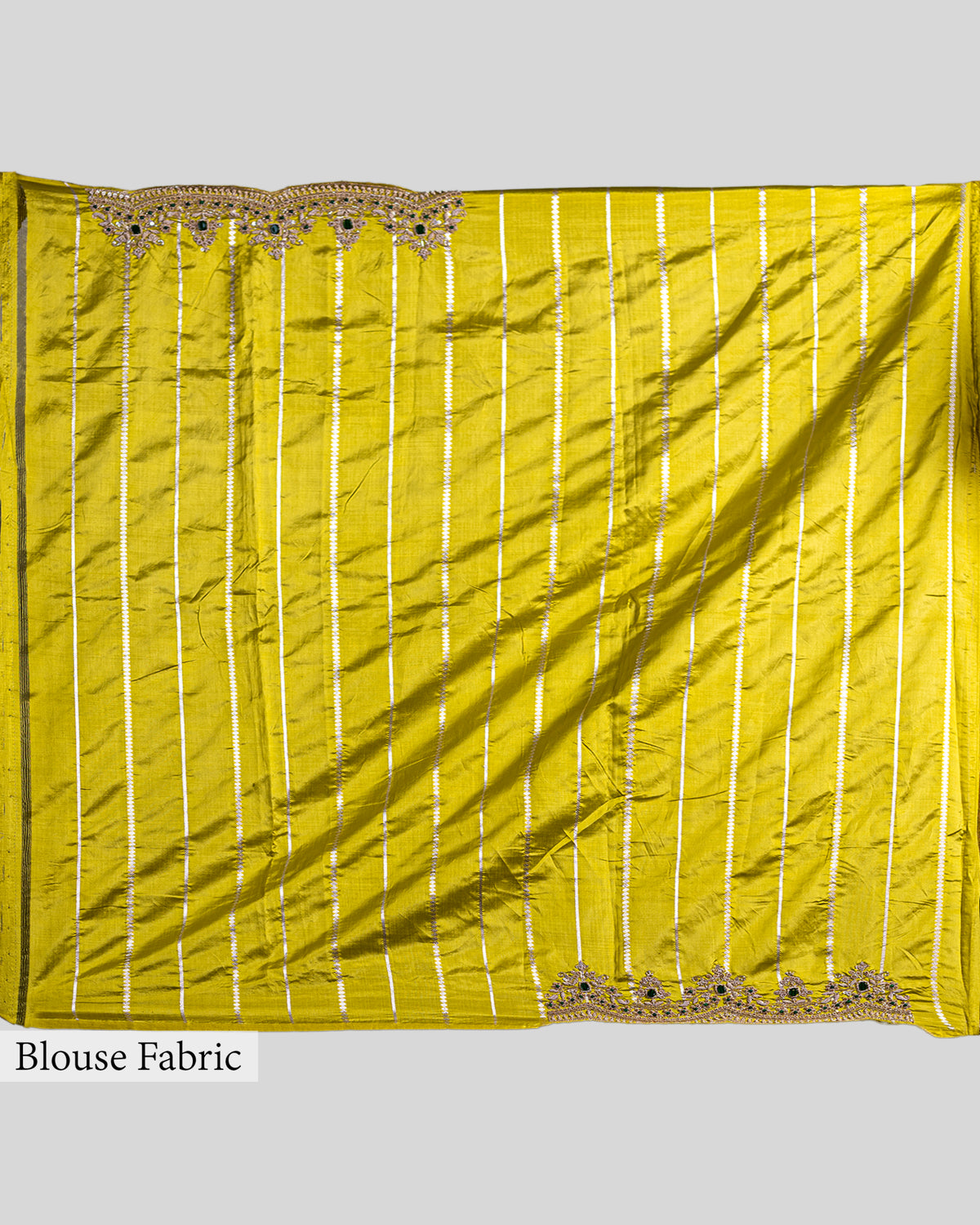 GRASS GREEN EMBROIDERED SOFT SILK SAREE
