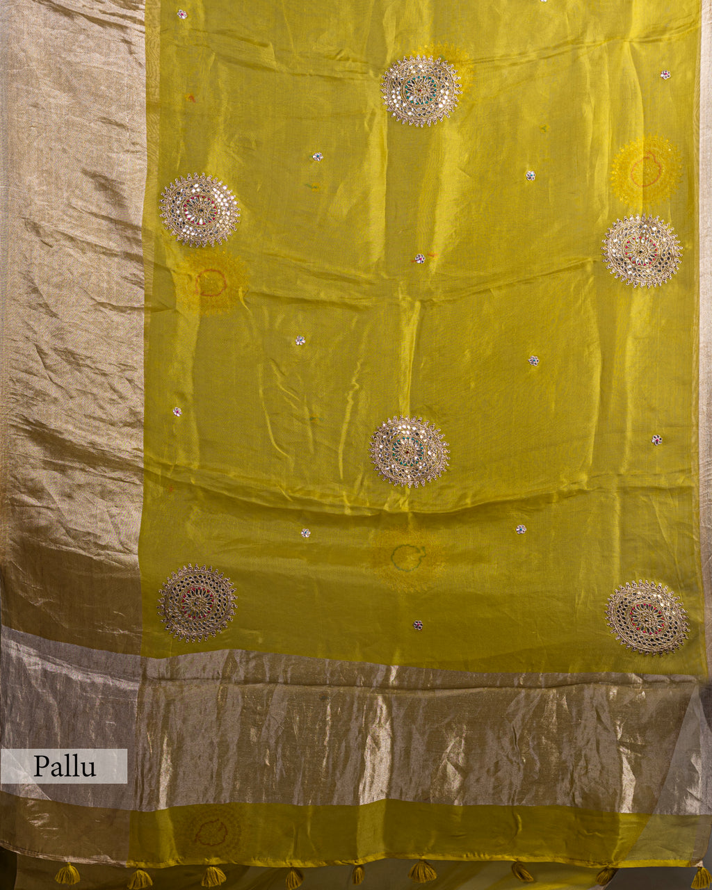 GRASS GREEN ORGANZA SAREE
