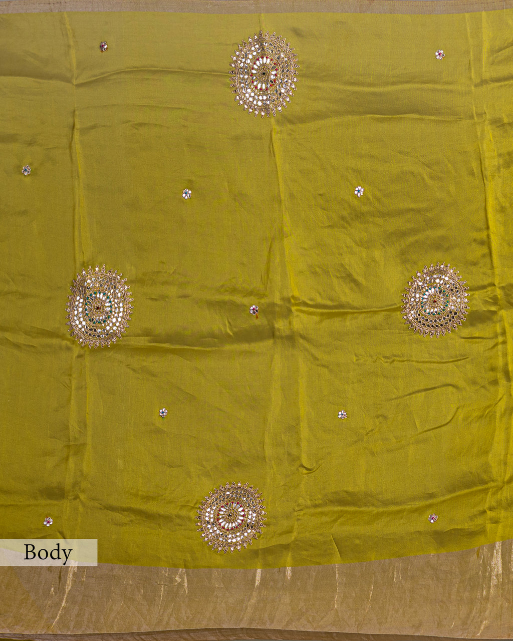 GRASS GREEN ORGANZA SAREE