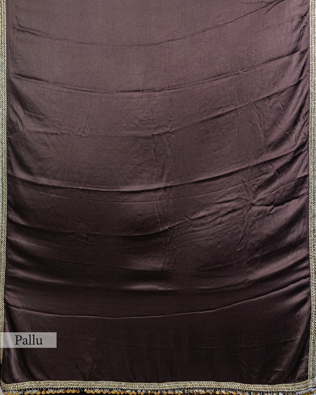 DARK BROWN EMBROIDERED SOFT SILK SAREE