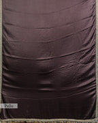 DARK BROWN EMBROIDERED SOFT SILK SAREE