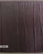 DARK BROWN EMBROIDERED SOFT SILK SAREE