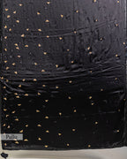 BLACK EMBROIDERED SOFT SILK SAREE