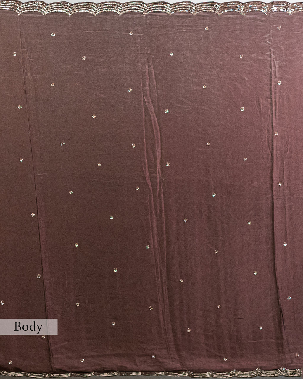 DARK BROWN EMBROIDERED SOFT SILK SAREE