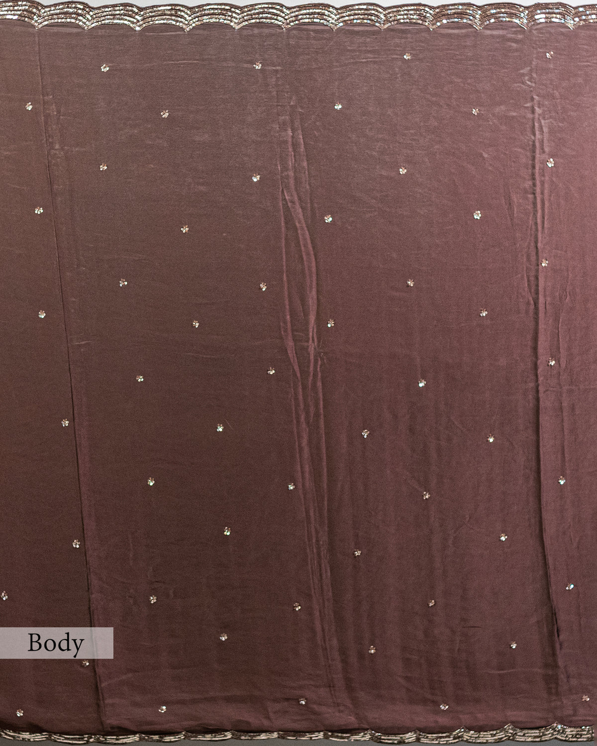 DARK BROWN EMBROIDERED SOFT SILK SAREE