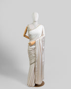 IVORY EMBELLISHED SILK SAREE