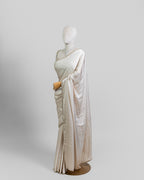 IVORY EMBELLISHED SILK SAREE