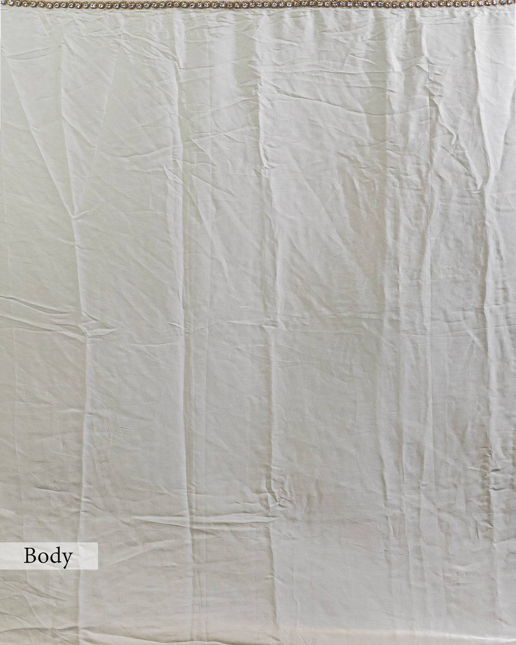 IVORY EMBELLISHED SILK SAREE