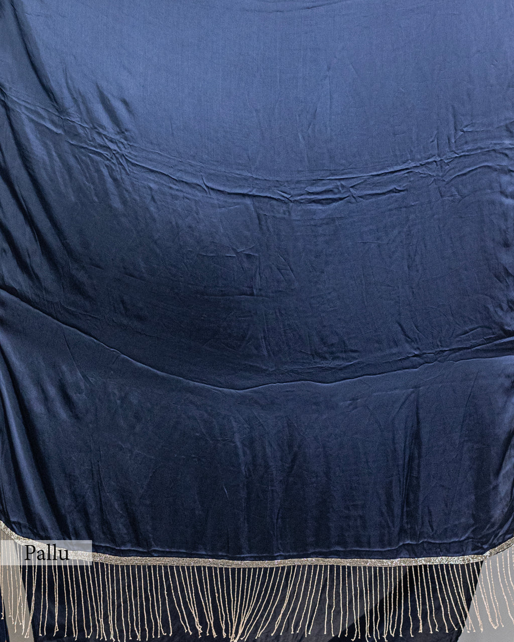 NAVY BLUE EMBROIDERED SOFT SILK SAREE