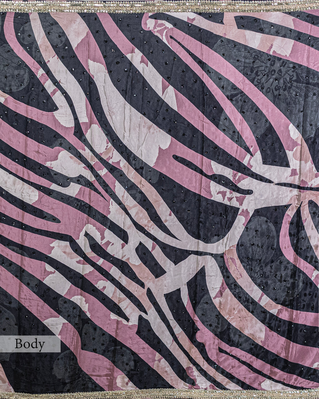 CHARCOAL-LILAC EMBROIDERED SOFT SILK SAREE