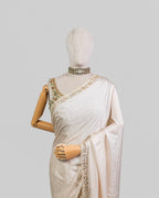 BEIGE EMBROIDERED SOFT SILK SAREE