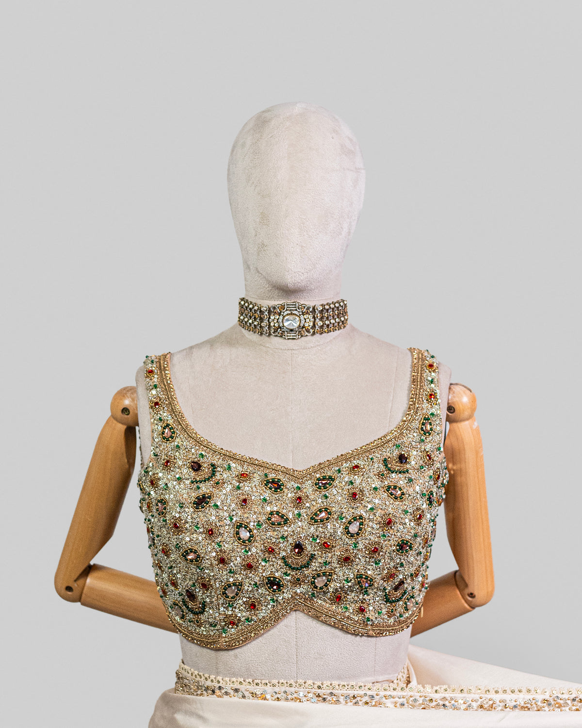 BEIGE EMBROIDERED SOFT SILK SAREE