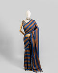 MIDNIGHT MOCHA EMBROIDERED SOFT SILK SAREE