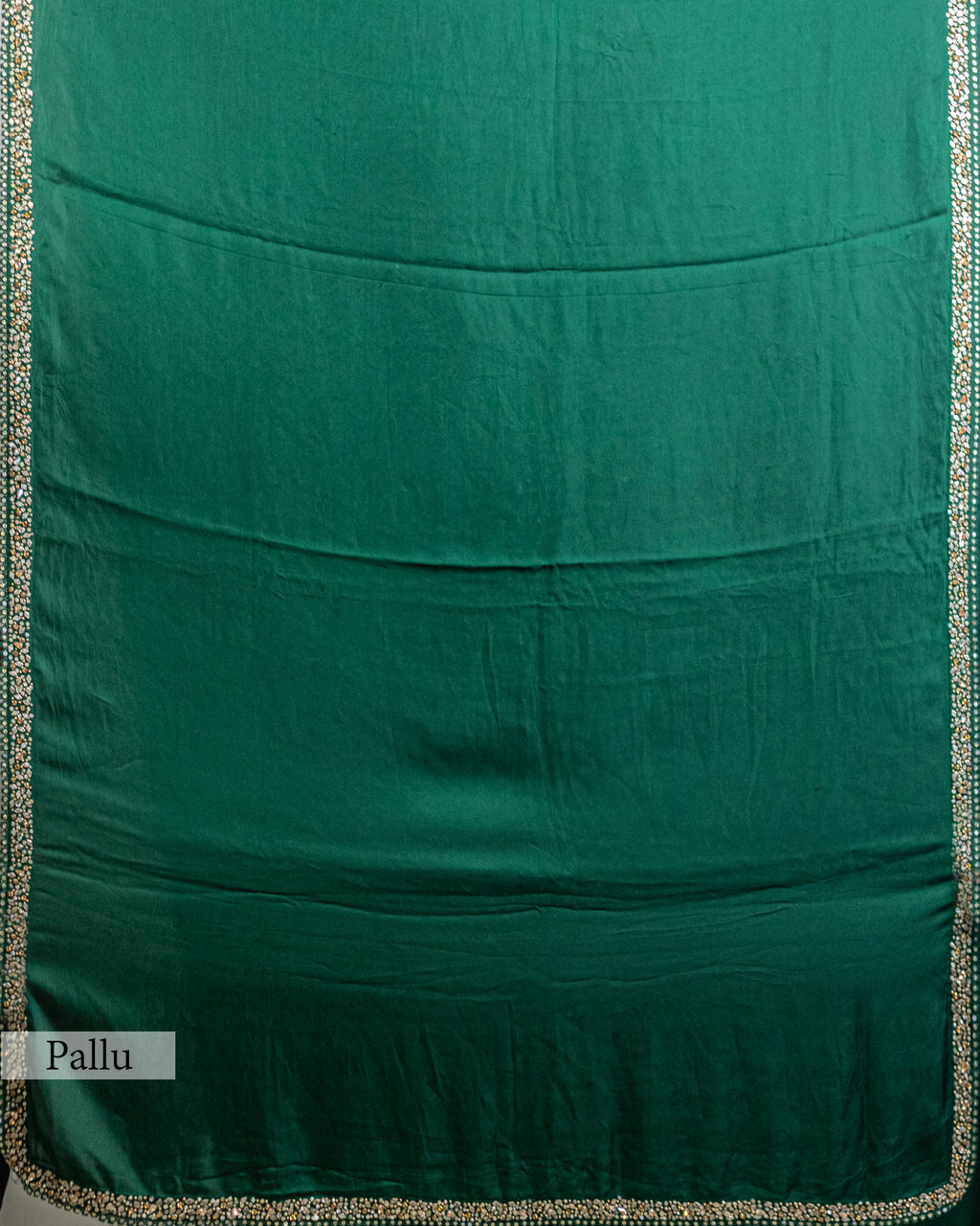 BOTTLE GREEN EMBROIDERED SOFT SILK SAREE