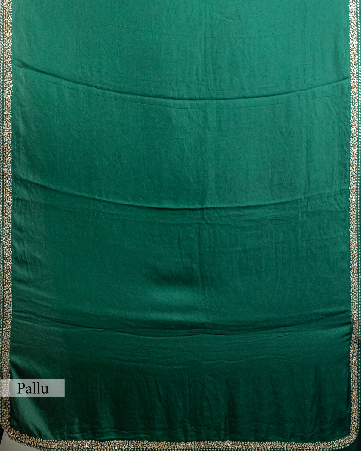 BOTTLE GREEN EMBROIDERED SOFT SILK SAREE