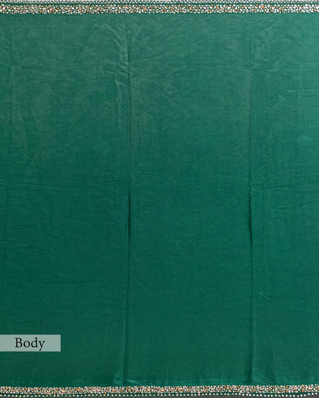 BOTTLE GREEN EMBROIDERED SOFT SILK SAREE