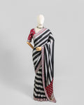 RAVEN & STEEL EMBROIDERED SOFT SILK SAREE