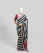 RAVEN & STEEL EMBROIDERED SOFT SILK SAREE