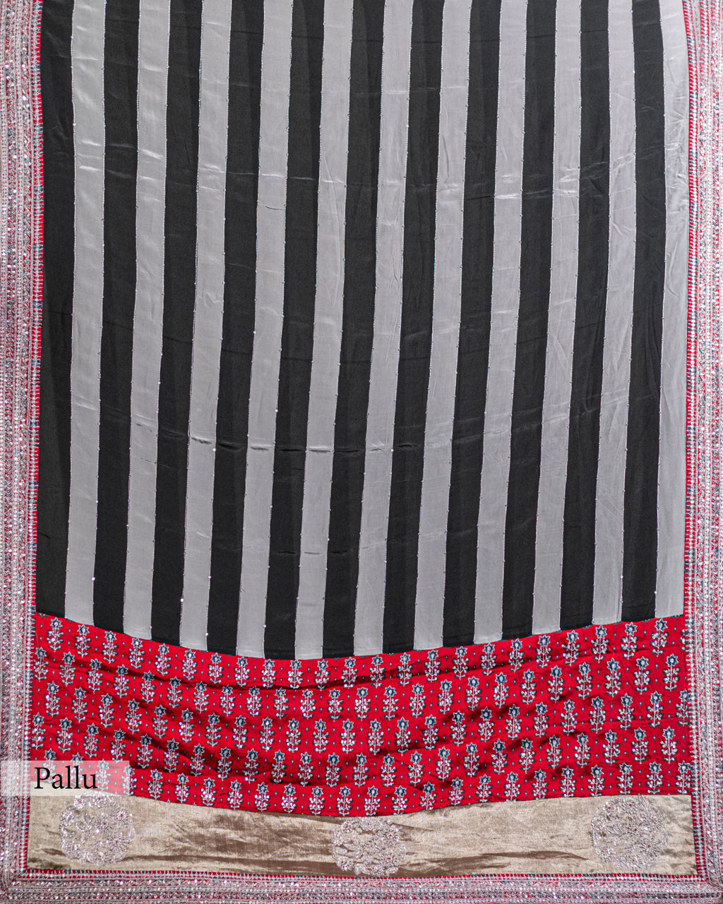 RAVEN & STEEL EMBROIDERED SOFT SILK SAREE