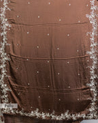 VANDYKE BROWN EMBROIDERED SOFT SILK SAREE