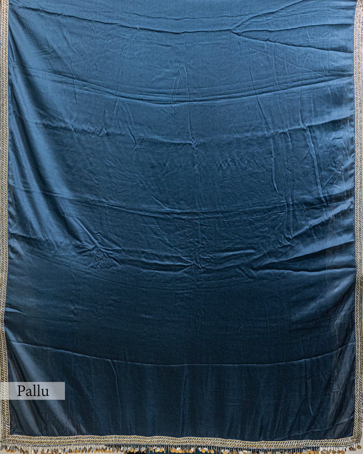 TEAL BLUE EMBROIDERED SOFT SILK SAREE
