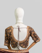 BROWN EMBROIDERED SOFT SILK SAREE