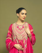 RANI PINK IKAT PATOLA FARSI SET