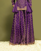 ROYAL PURPLE PEPLUM SHARARA SET