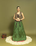 MEHENDI GREEN INDO WESTERN SKIRT SET