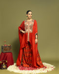 RUST ZARDOZI HIGH LOW PEPLUM ENSEMBLE
