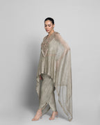 CRUSHED TISSUE CAPE DHOTI SET