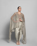 CRUSHED TISSUE CAPE DHOTI SET