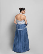 PRUSSIAN BLUE LEHENGA CHOLI SET