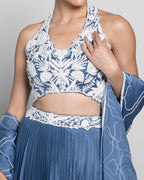 PRUSSIAN BLUE LEHENGA CHOLI SET