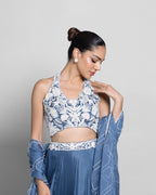 PRUSSIAN BLUE LEHENGA CHOLI SET