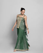 TRADITIONAL BLOCK PRINT PALAZZO SET WITH CHOKER DUPATTA